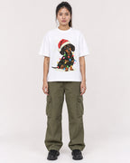 Mockup Boxy Heavyweight Tee White female full-body 42