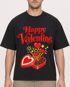 Mockup Boxy Heavyweight Tee Black male close-up 08