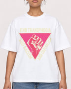 Mockup Boxy Heavyweight Tee White female close-up 20