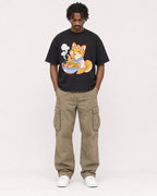 Mockup Boxy Heavyweight Tee Black male full-body 04