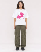 Mockup Boxy Heavyweight Tee White female full-body 02
