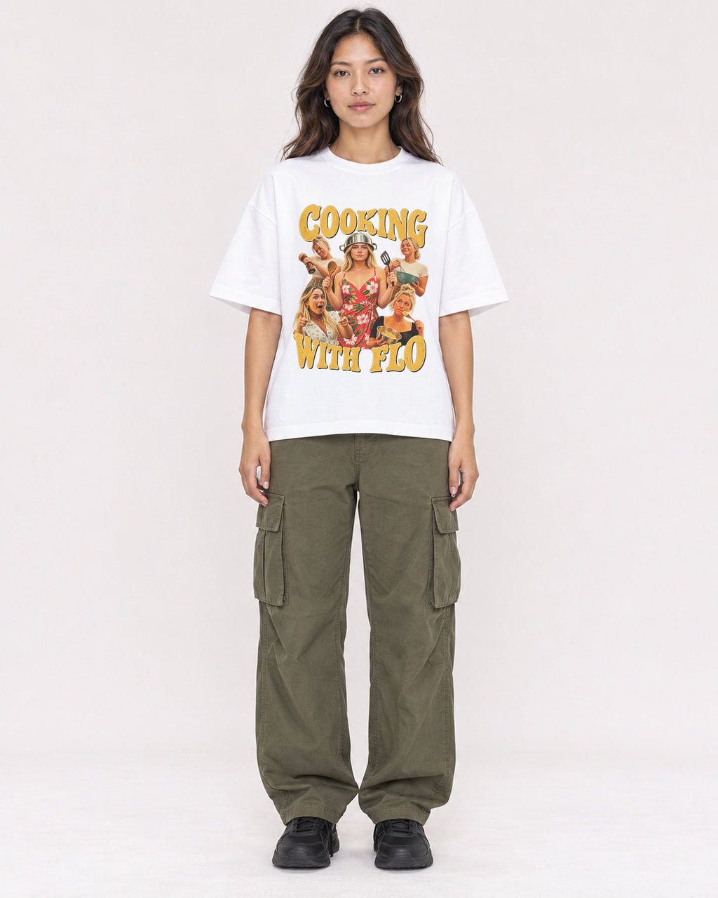 Mockup Boxy Heavyweight Tee White female full-body 02