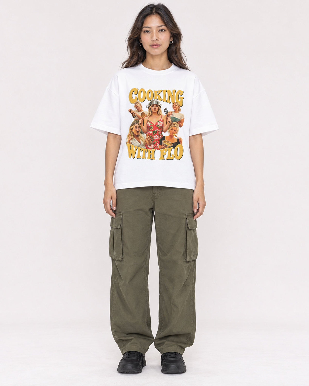 Mockup Boxy Heavyweight Tee White female full-body 02