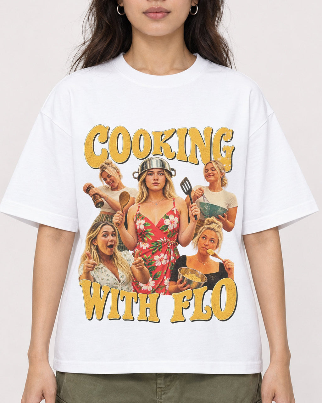 Mockup Boxy Heavyweight Tee White female close-up 02