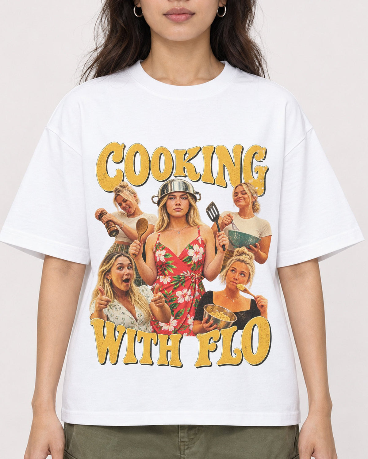 Mockup Boxy Heavyweight Tee White female close-up 02