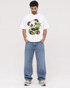Mockup Boxy Heavyweight Tee White male full-body 07