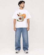 Mockup Boxy Heavyweight Tee White male full-body 02