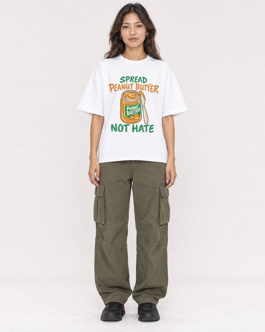 Mockup Boxy Heavyweight Tee White female full-body 02