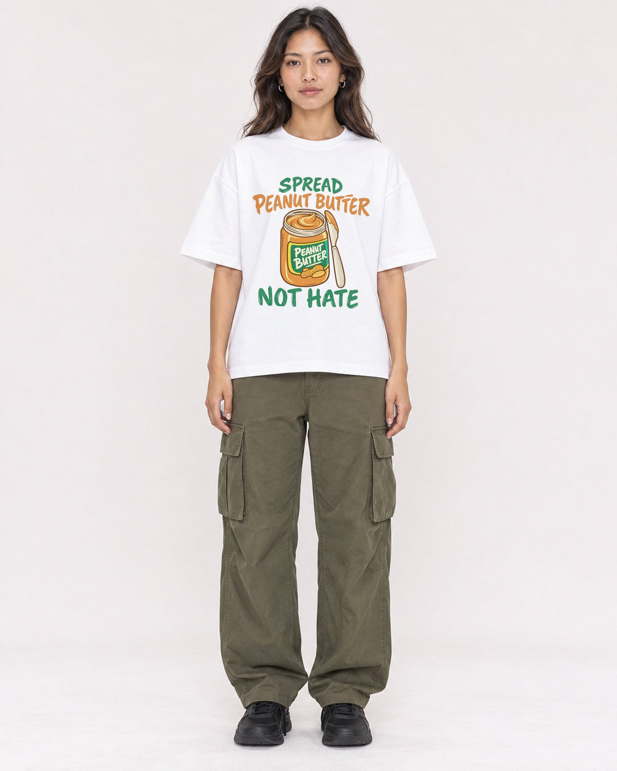 Mockup Boxy Heavyweight Tee White female full-body 02