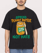 Mockup Boxy Heavyweight Tee Black male close-up 02