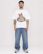 Mockup Boxy Heavyweight Tee White male full-body 12