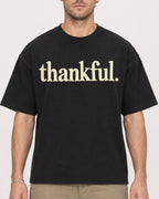 Mockup Boxy Heavyweight Tee Black male close-up 08