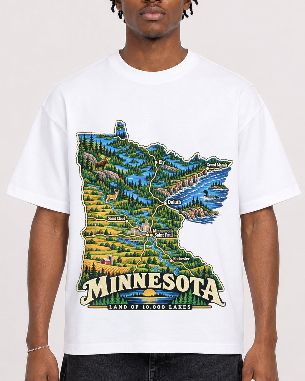 Mockup Boxy Heavyweight Tee White male close-up 05