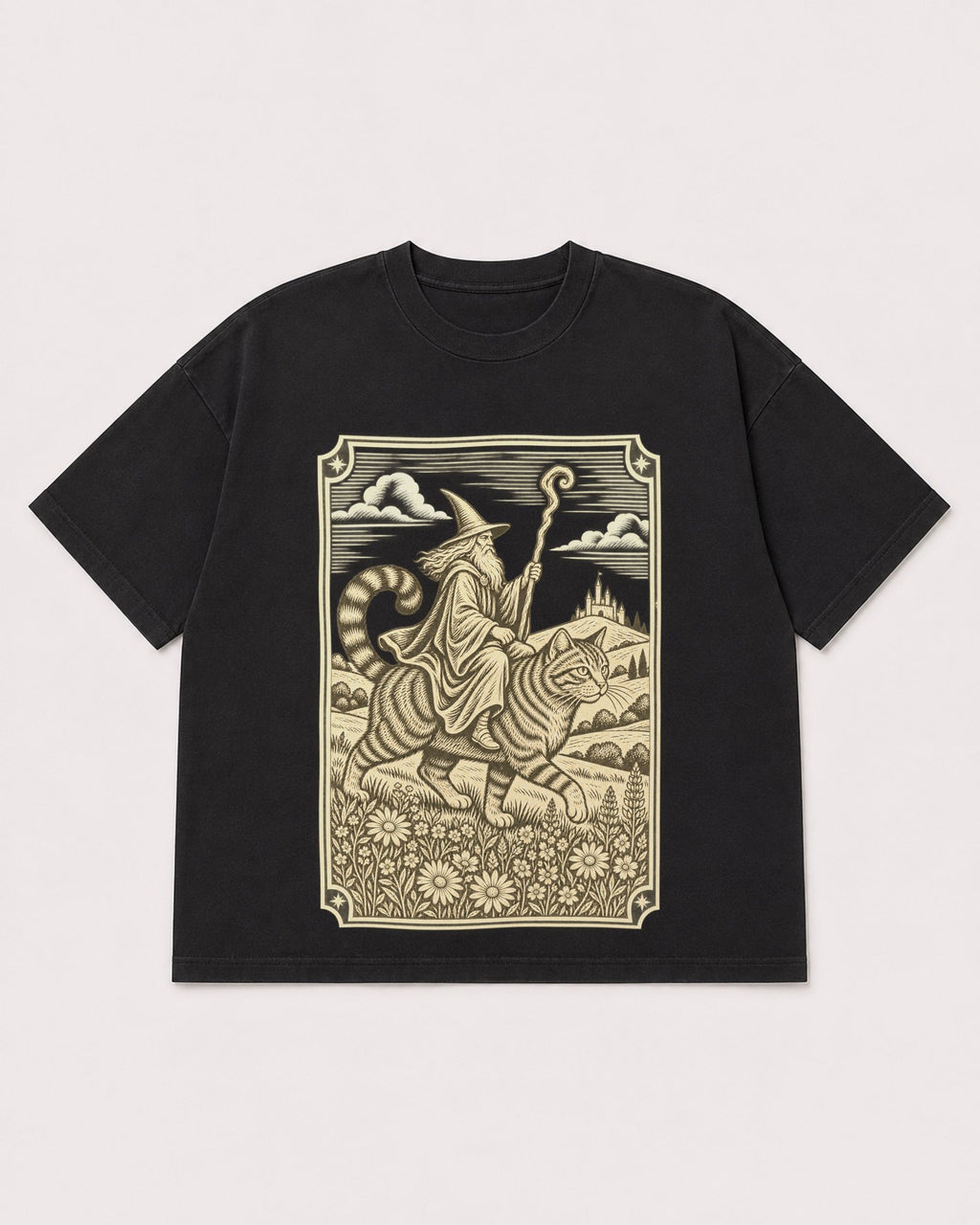 Mockup Boxy Heavyweight Tee Black product