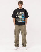Mockup Boxy Heavyweight Tee Black male full-body 08