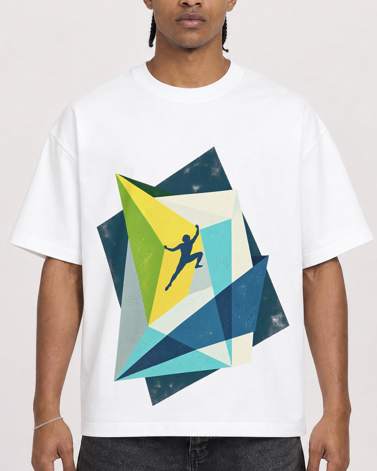 Mockup Boxy Heavyweight Tee White male close-up 25