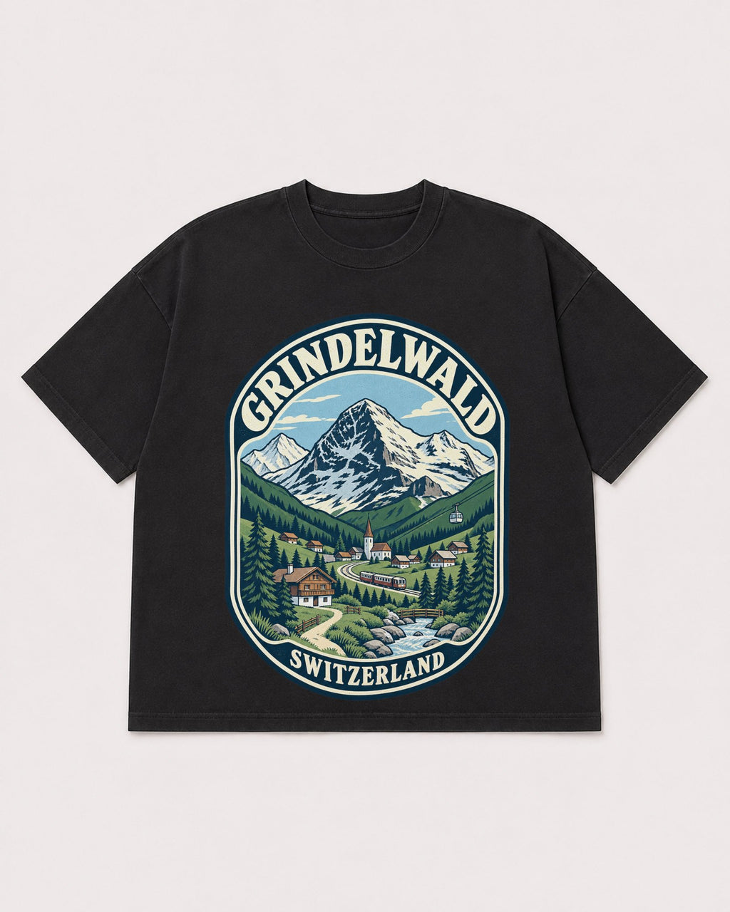 Mockup Boxy Heavyweight Tee Black product