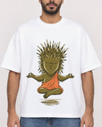Mockup Boxy Heavyweight Tee White male close-up 07