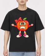 Mockup Boxy Heavyweight Tee Black male close-up 01
