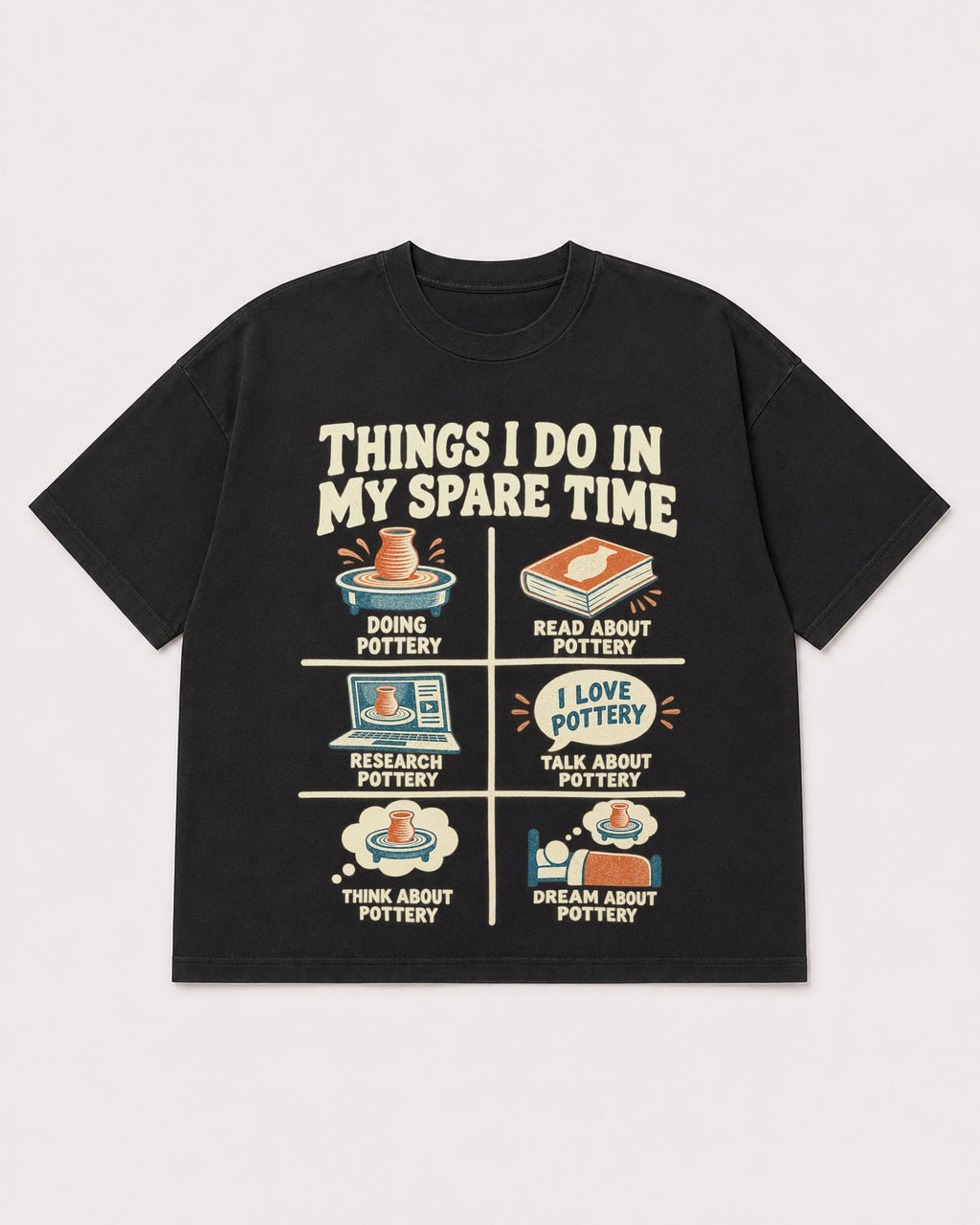 Mockup Boxy Heavyweight Tee Black product