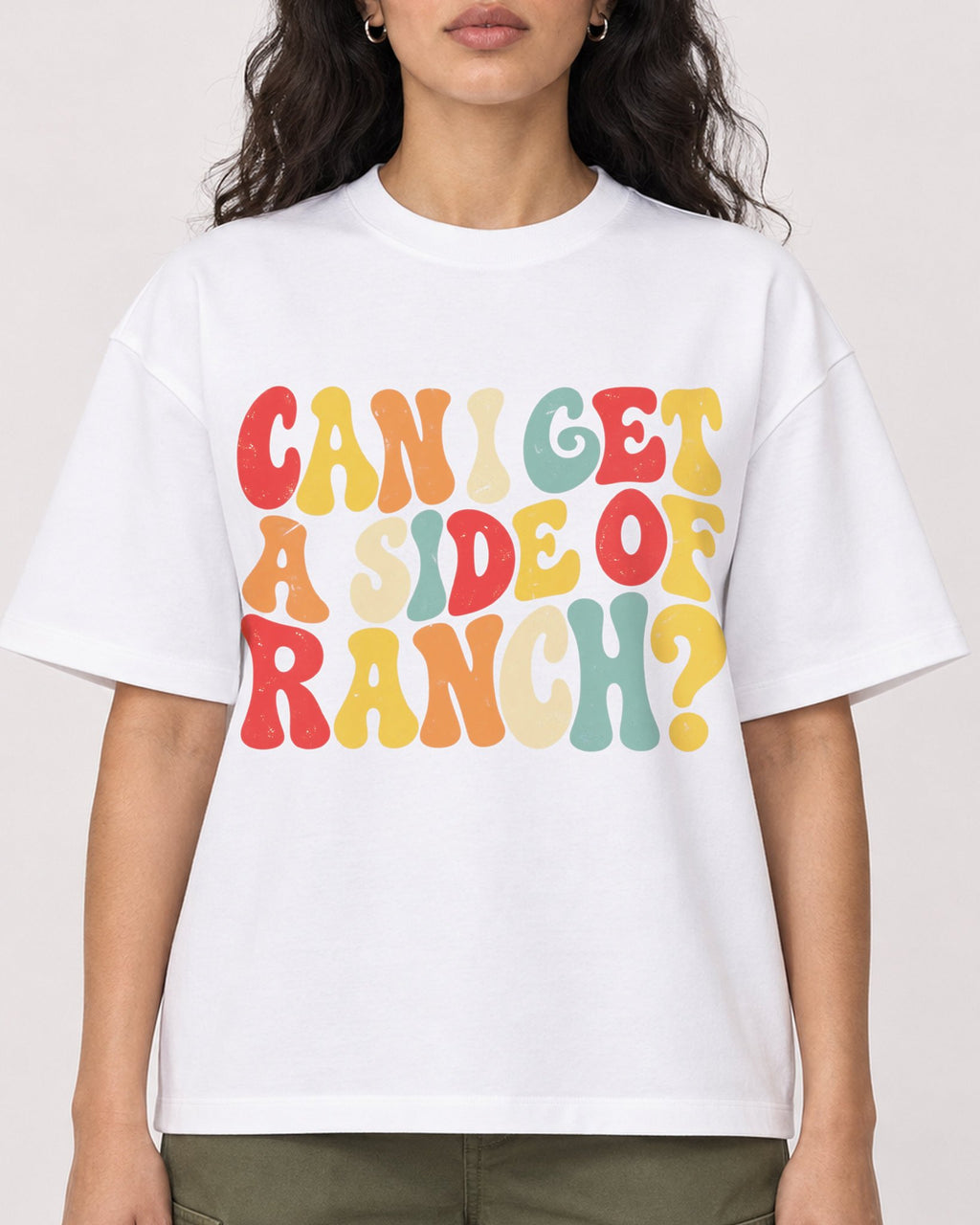 Mockup Boxy Heavyweight Tee White female close-up 07