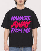 Mockup Boxy Heavyweight Tee Black male close-up 03