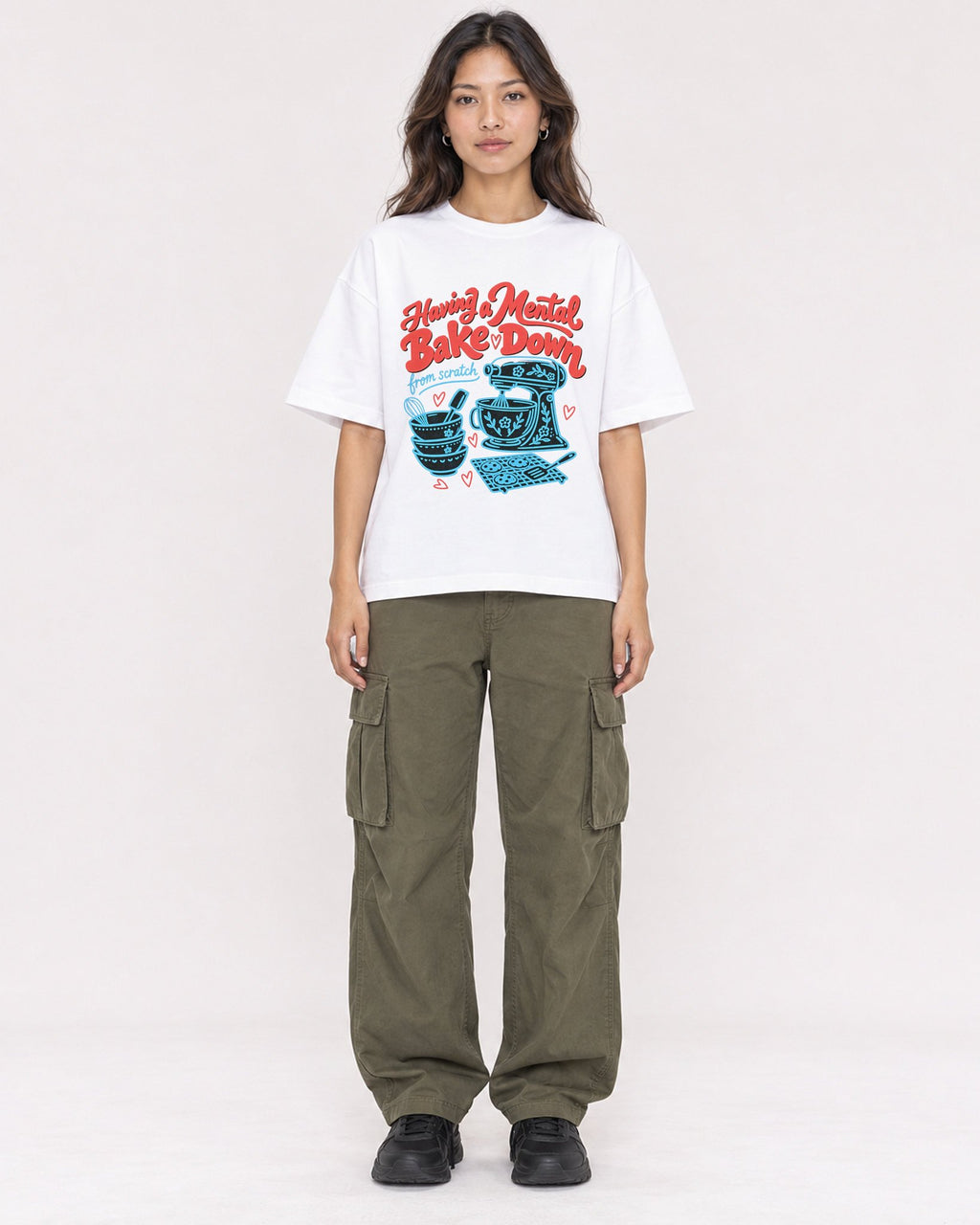 Mockup Boxy Heavyweight Tee White female full-body 02