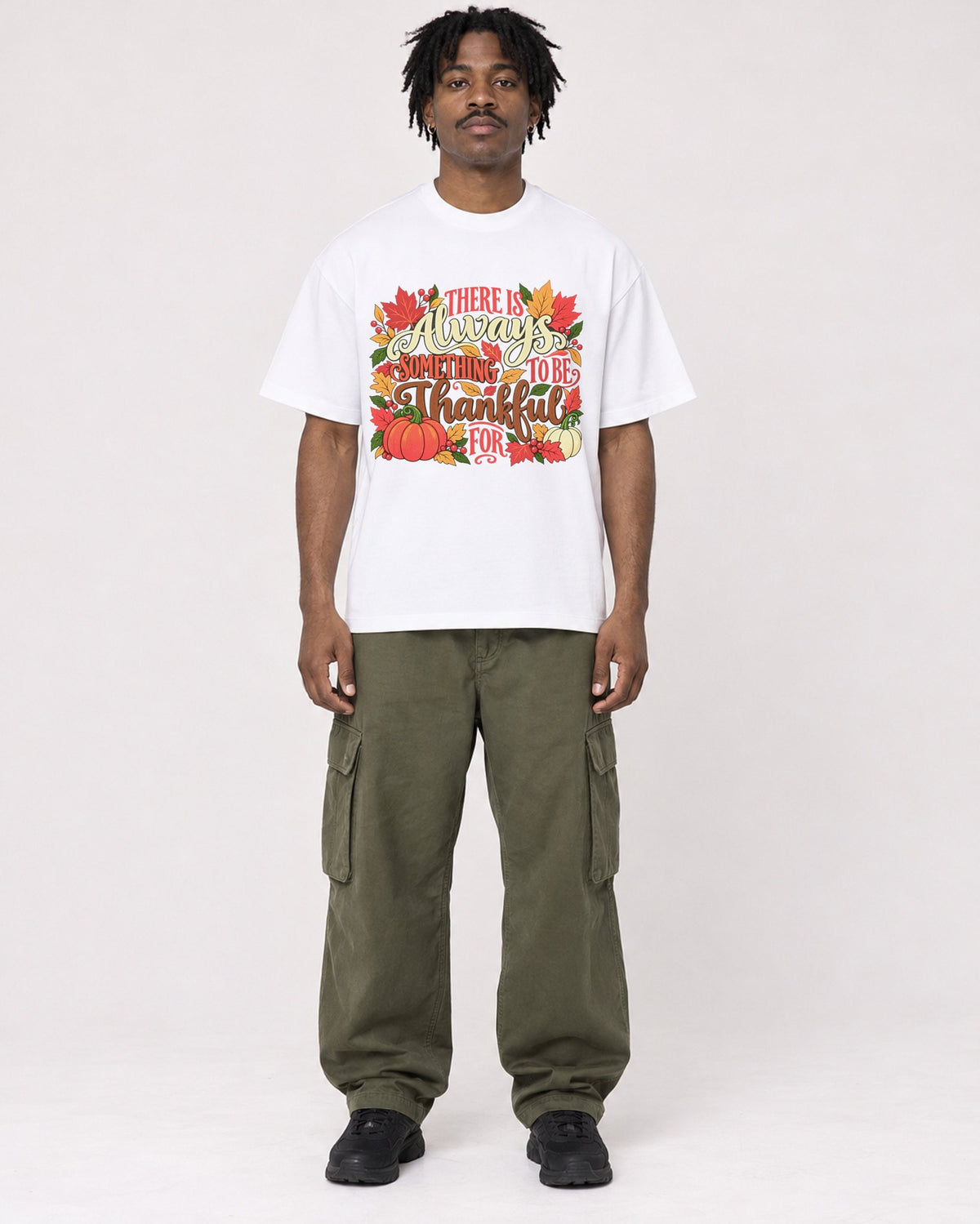 Mockup Boxy Heavyweight Tee White male full-body 04