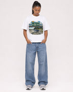 Mockup Boxy Heavyweight Tee White female full-body 25