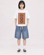 Mockup Boxy Heavyweight Tee White female full-body 11