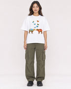 Mockup Boxy Heavyweight Tee White female full-body 02