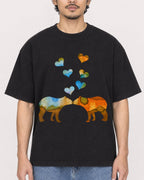Mockup Boxy Heavyweight Tee Black male close-up 02