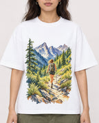 Mockup Boxy Heavyweight Tee White female close-up 02