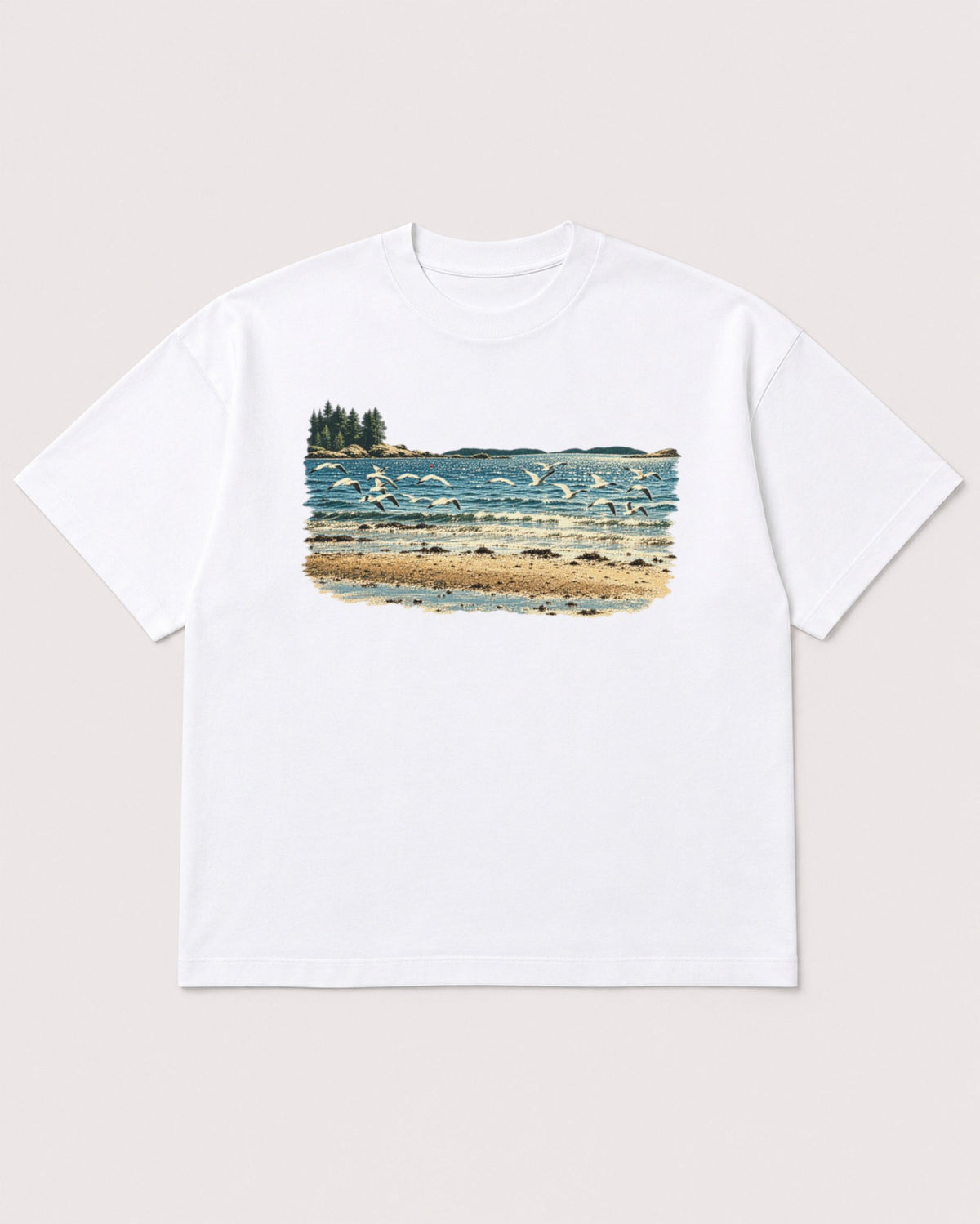 Mockup Boxy Heavyweight Tee White product