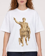 Mockup Boxy Heavyweight Tee White female close-up 09