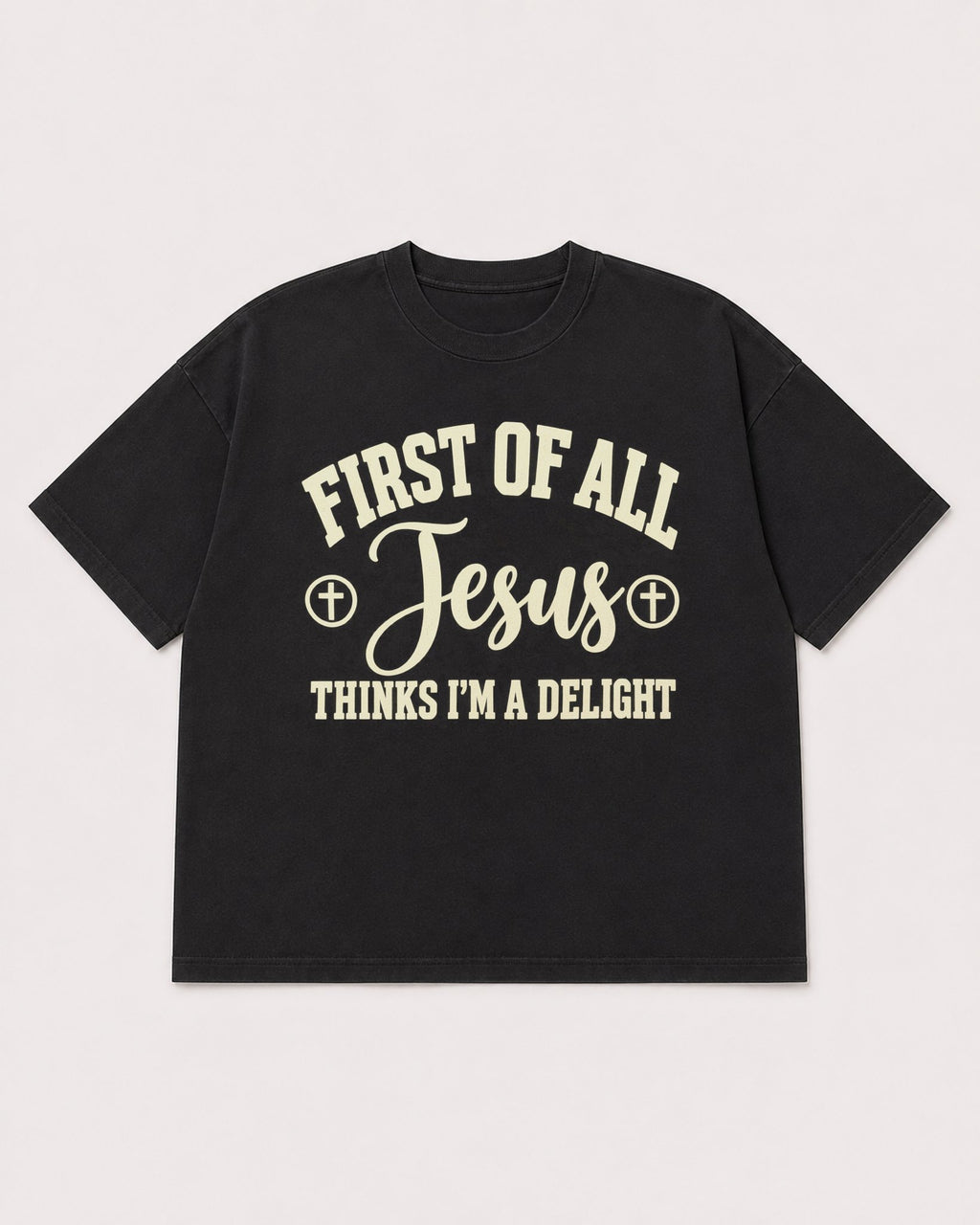 Mockup Boxy Heavyweight Tee Black product