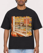 Mockup Boxy Heavyweight Tee Black male close-up 05