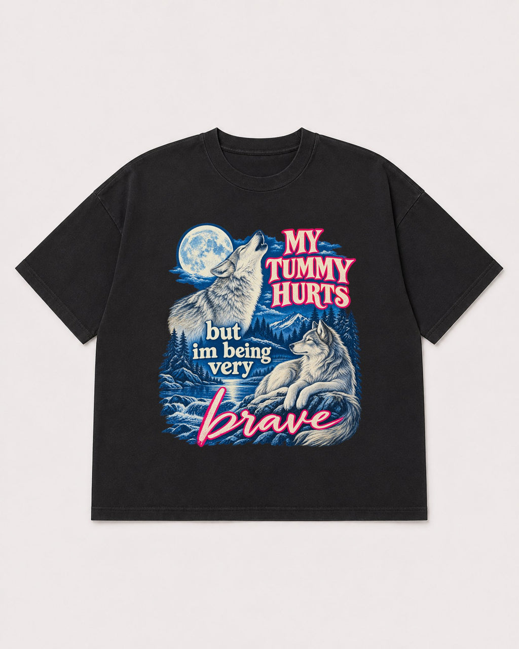 Mockup Boxy Heavyweight Tee Black product