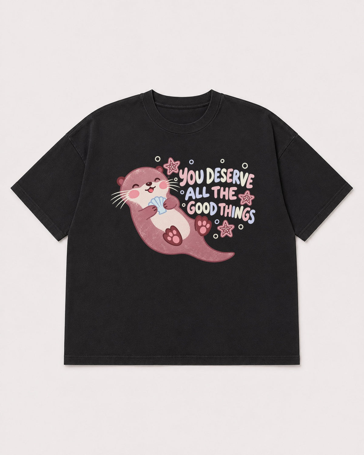 Mockup Boxy Heavyweight Tee Black product