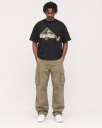 Mockup Boxy Heavyweight Tee Black male full-body 04