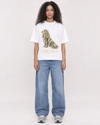 Mockup Boxy Heavyweight Tee White female full-body 10