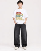 Mockup Boxy Heavyweight Tee White female full-body 23