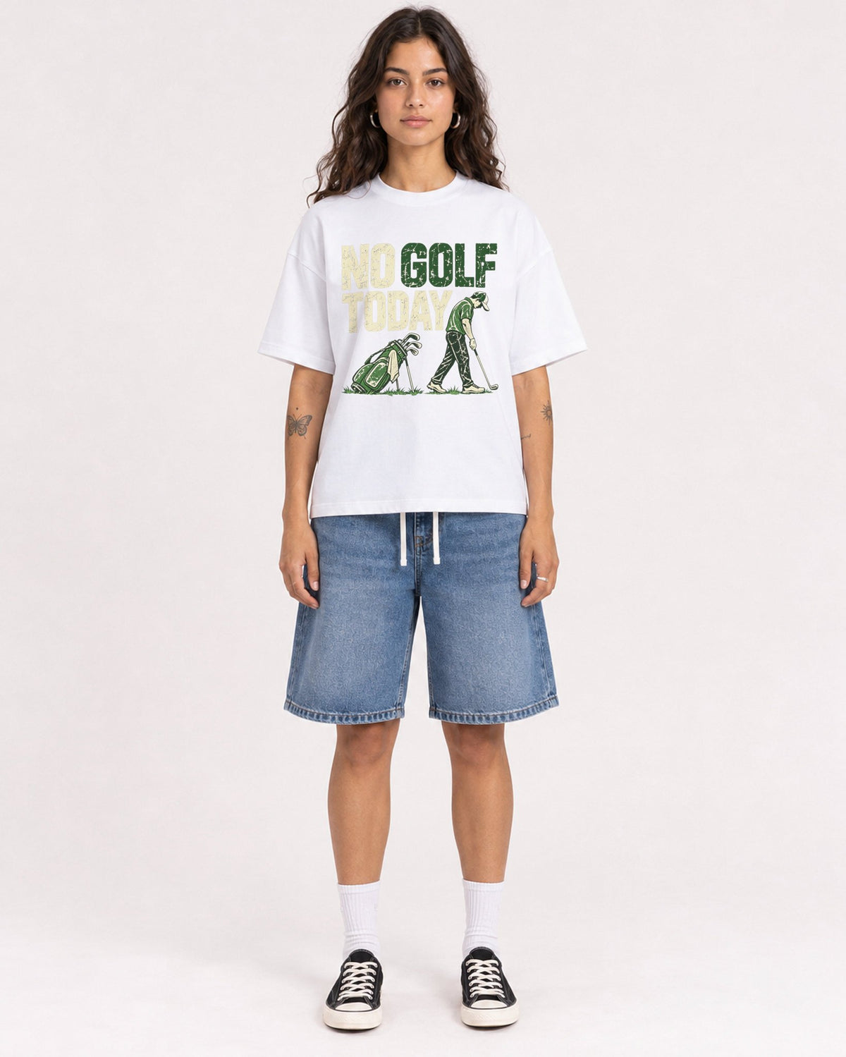 Mockup Boxy Heavyweight Tee White female full-body 06
