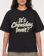 Mockup Boxy Heavyweight Tee Black female close-up 06