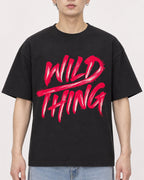 Mockup Boxy Heavyweight Tee Black male close-up 01