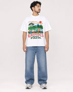 Mockup Boxy Heavyweight Tee White male full-body 02