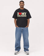 Mockup Boxy Heavyweight Tee Black male full-body 14