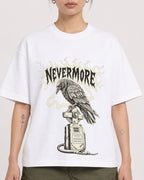 Mockup Boxy Heavyweight Tee White female close-up 12