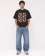 Mockup Boxy Heavyweight Tee Black male full-body 06