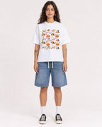 Mockup Boxy Heavyweight Tee White female full-body 06